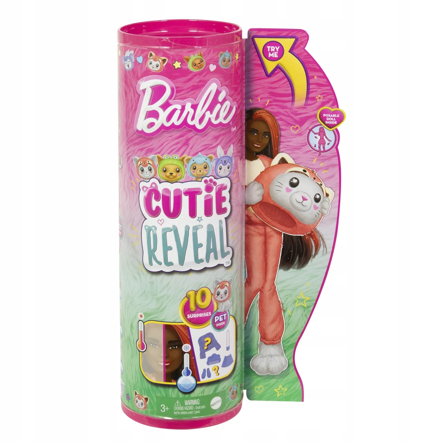 BARBIE CUTIE REVEAL LALKA W KOSTIUMIE KOTA-CZERWONEJ PANDY STYLIZACJE HRK23 Bohater / Bajka Barbie