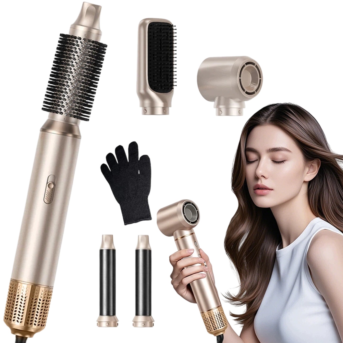 Kartáč Na Vlasy Kulmovačka Multifunkční Kartáč 5W1 1000w
