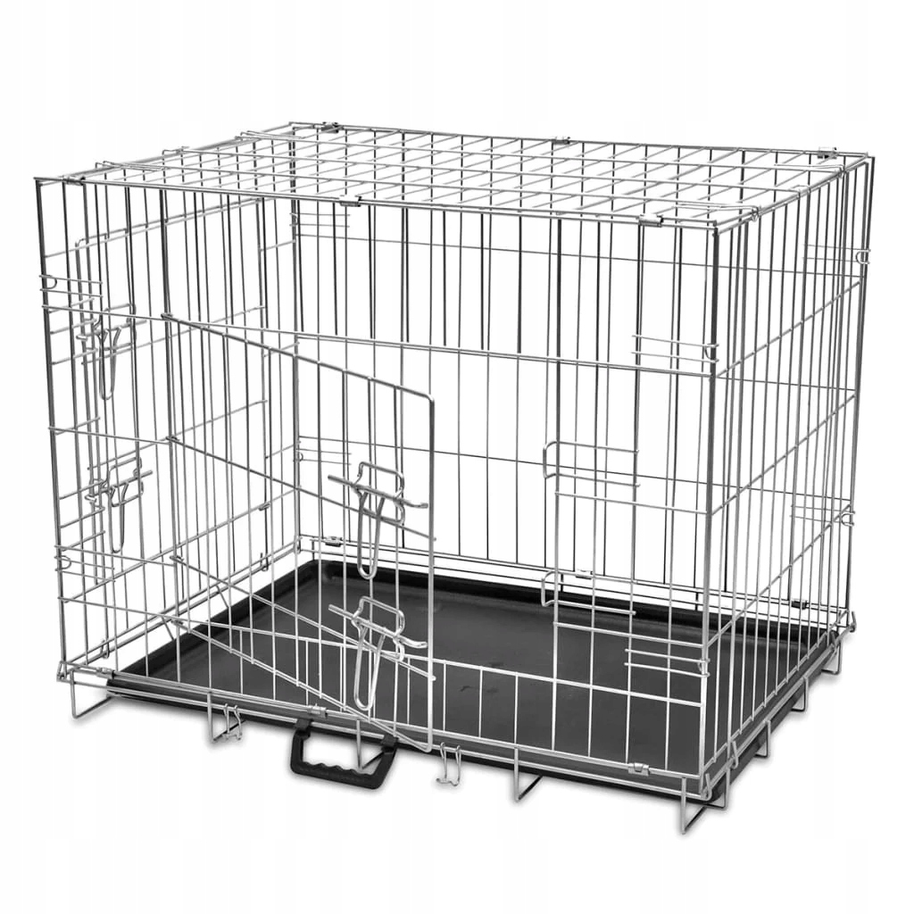 Fionshop 262916301 Skládací kovová klec pro psa velikost M
