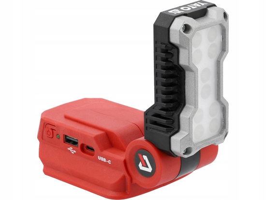 ПОРТАТИВНИЙ АКУМУЛЯТОРНИЙ РОБОЧИЙ ЛІХТАРИК 18V 500LM корпус Yato Red