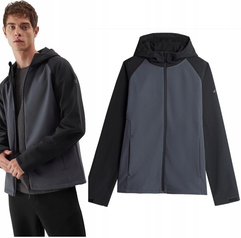 4F Pánská Zateplená jarní podzimní softshellová bunda Membrána TSOFM129 XXL