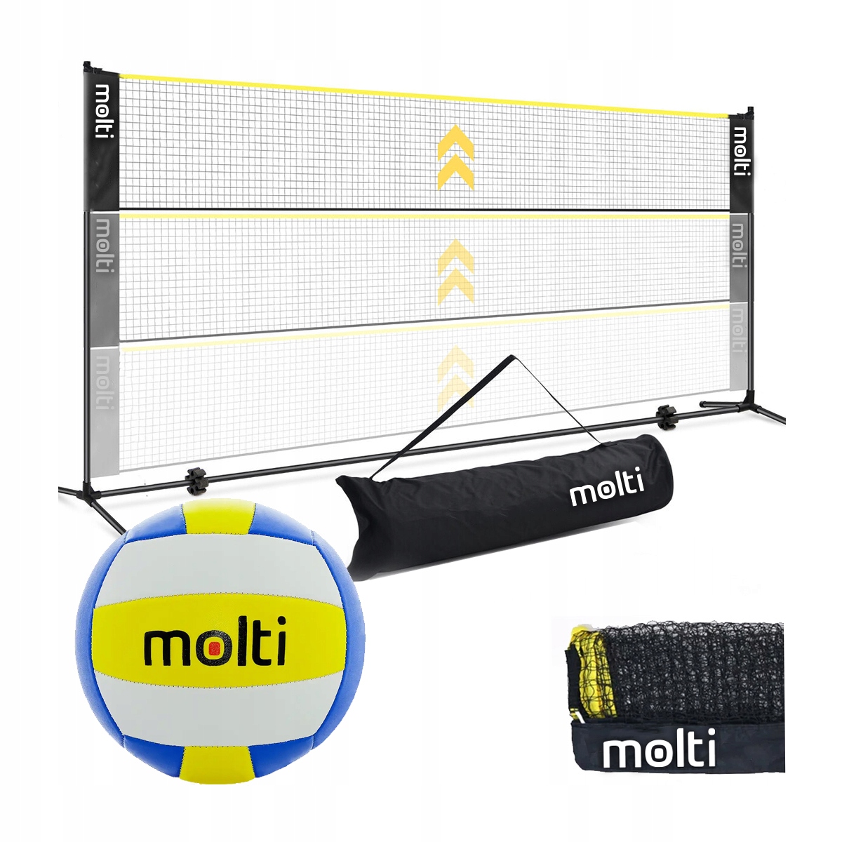 Zestaw Do Siatkówki badmintona tenisa 3w1 Piłka torba plaża ogród