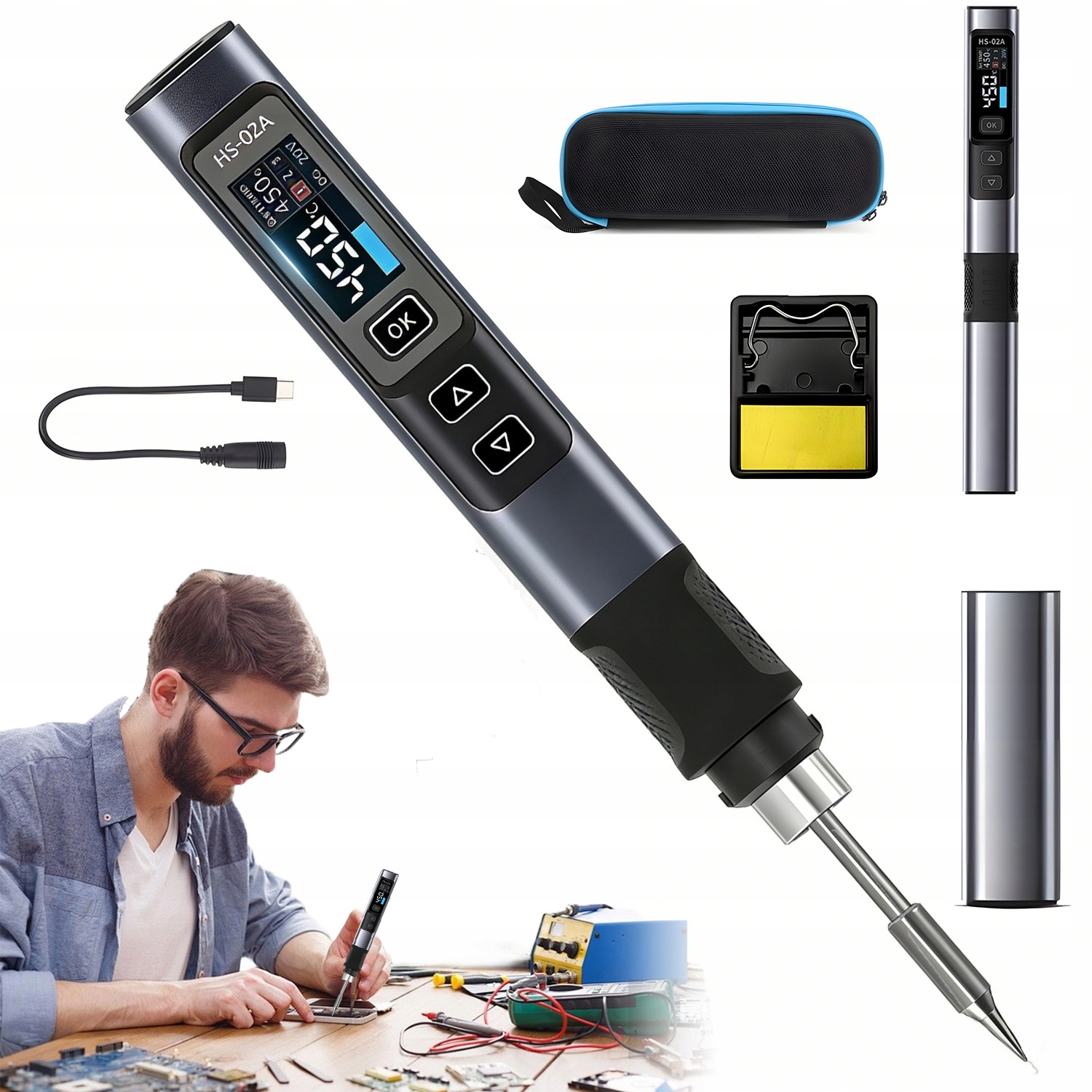 Bezdrátová Páječka S Regulací Teploty Výkonového Napětí Akumulátor