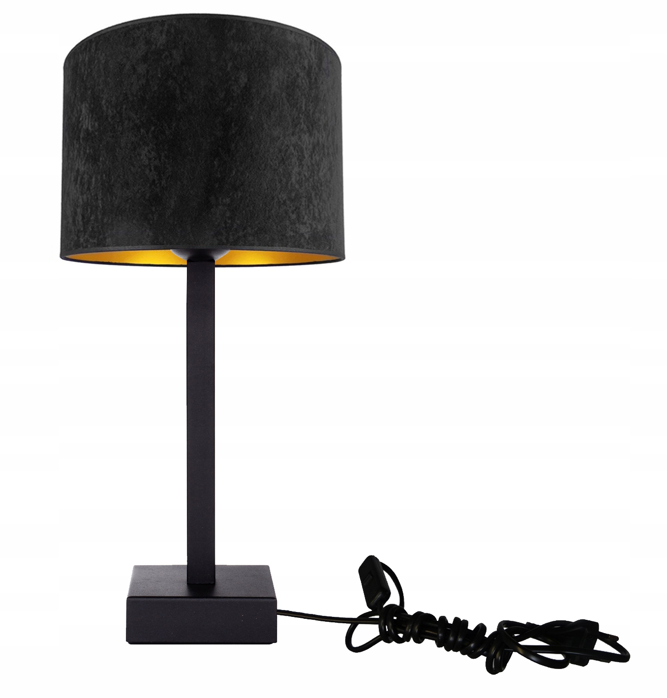 

Lampka Nocna Stołowa Czarno - Złota Oprawa Led