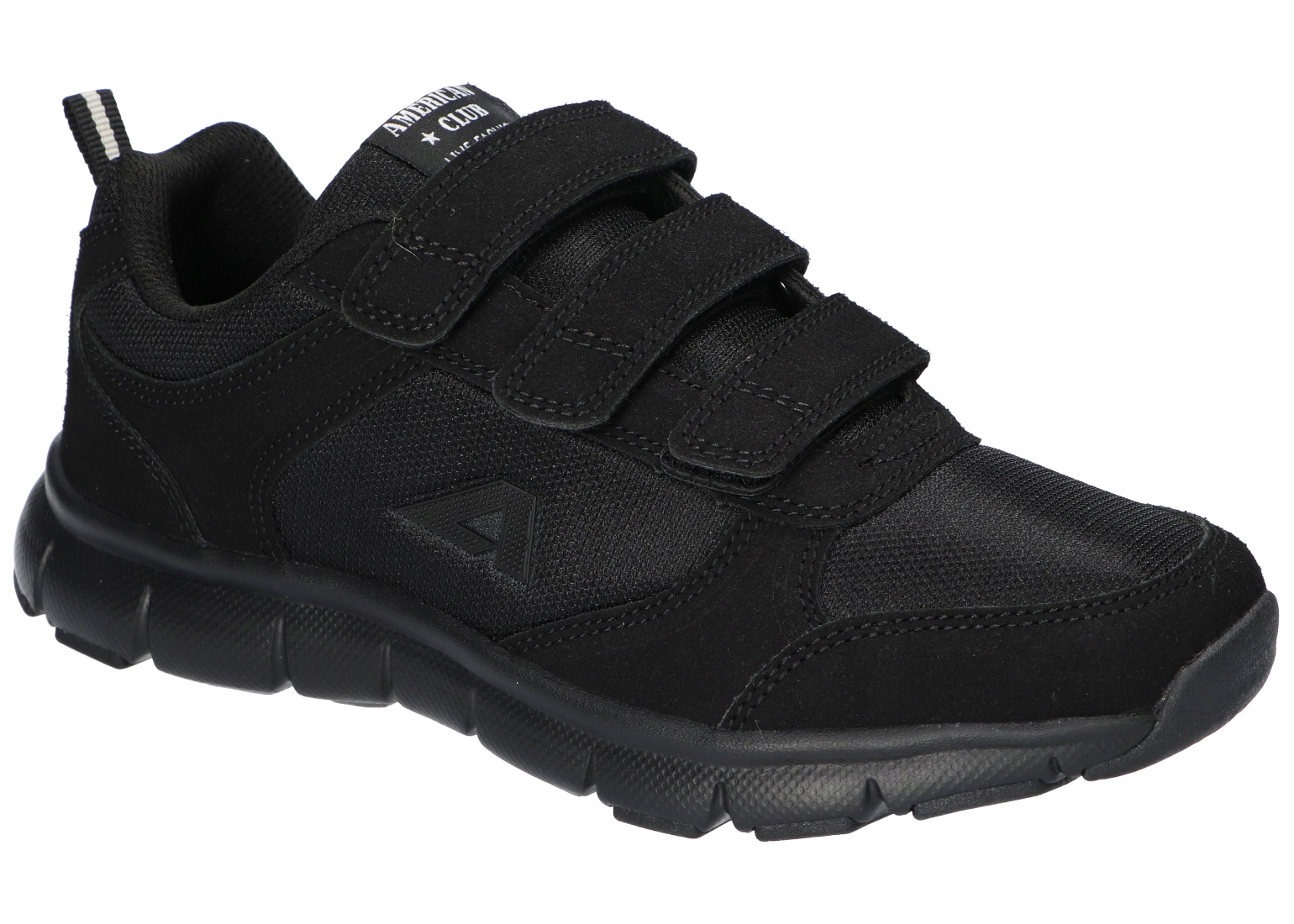 American Club HL214 Lehké Tenisky Sportovní Boty Na Suchý Zip Černé 42