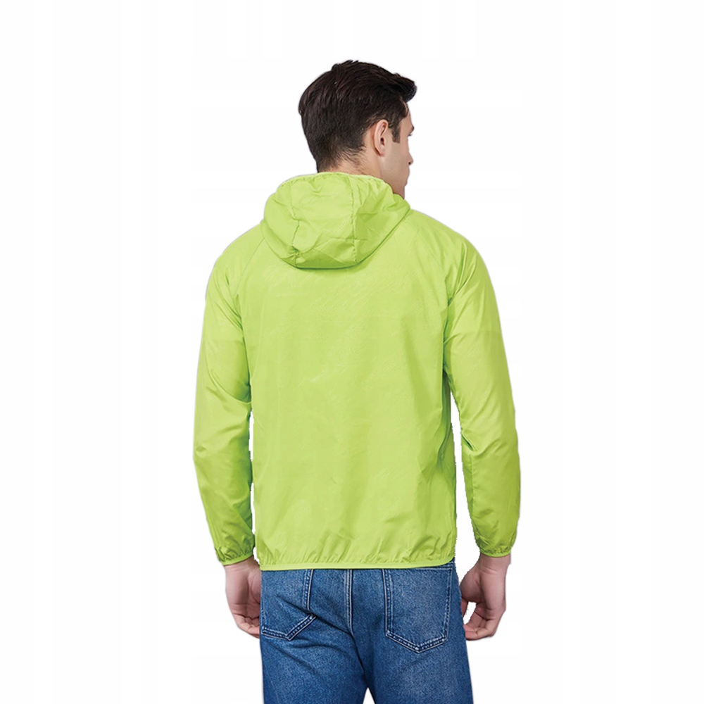 KURTKA PRZECIWDESZCZOWA Z KAPTUREM WIATRÓWKA LEKKA UNISEX ZIELONA ROZ XXL Rozmiar XXL