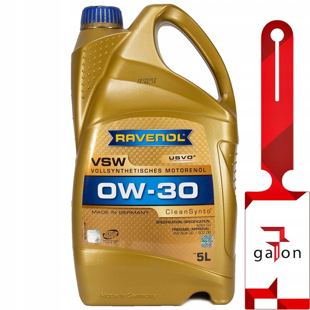 RAVENOL VSW 0W30 CleanSynto USVO 5L - syntetyczny olej silnikowy