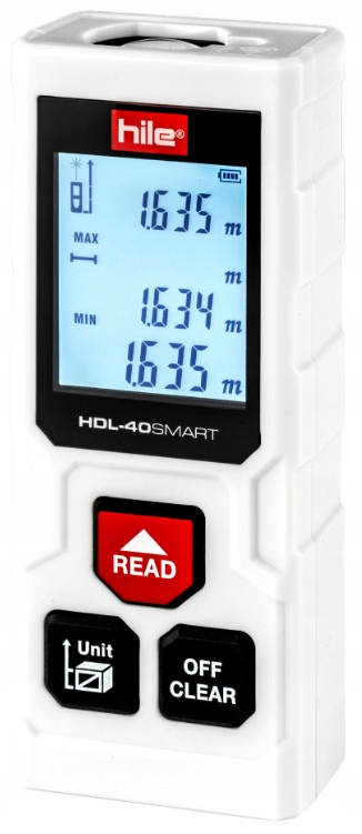 Laserový Dálkoměr Hile HDL-40 Smart Dosah 40 M, Červený Paprsek +/- 2 MM