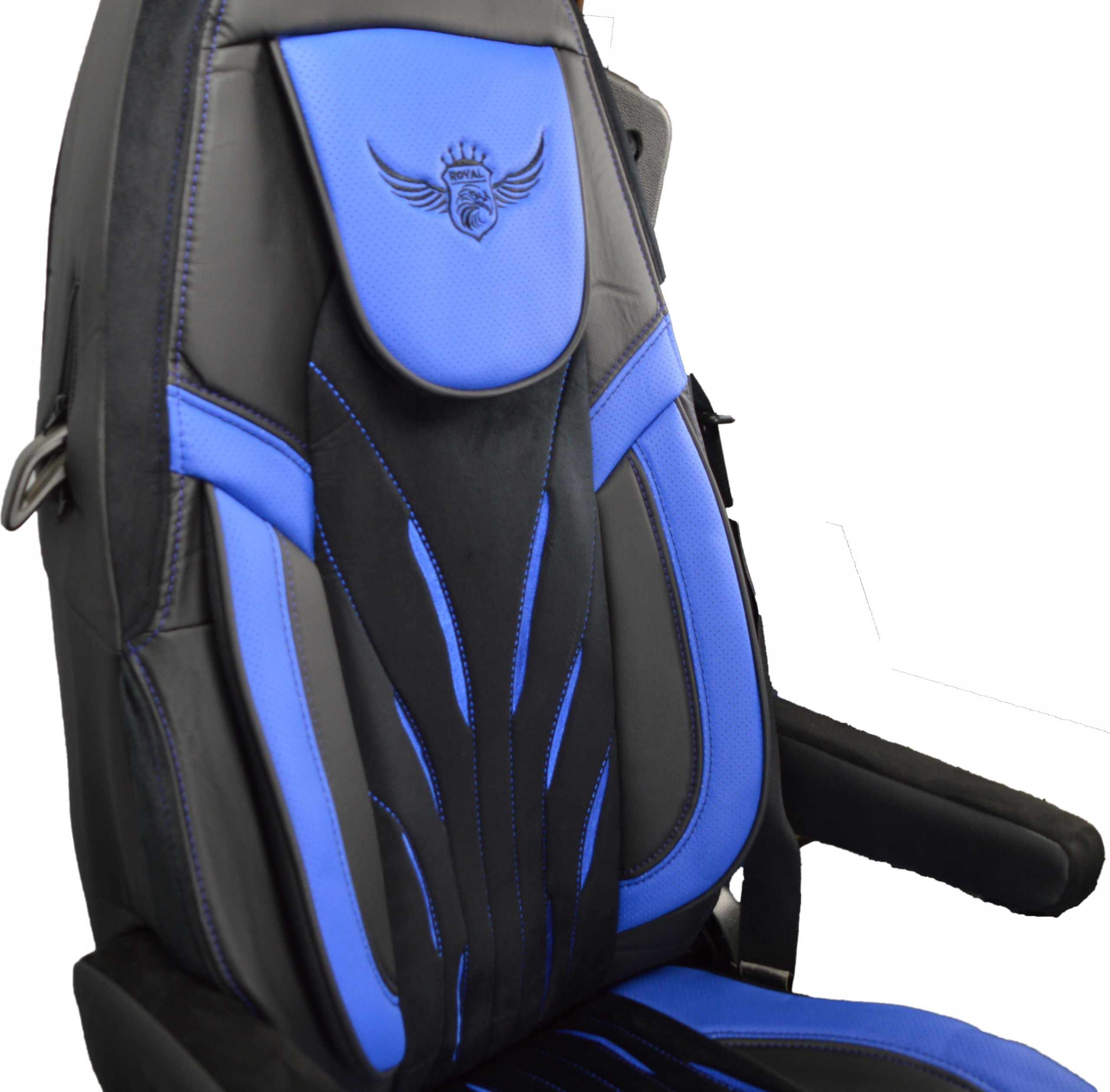 POKROWCE NA FOTELE ROYAL DeLuxe VOLVO FH, FH16, FMX, FM od 2013 1 pas Model ROYAL