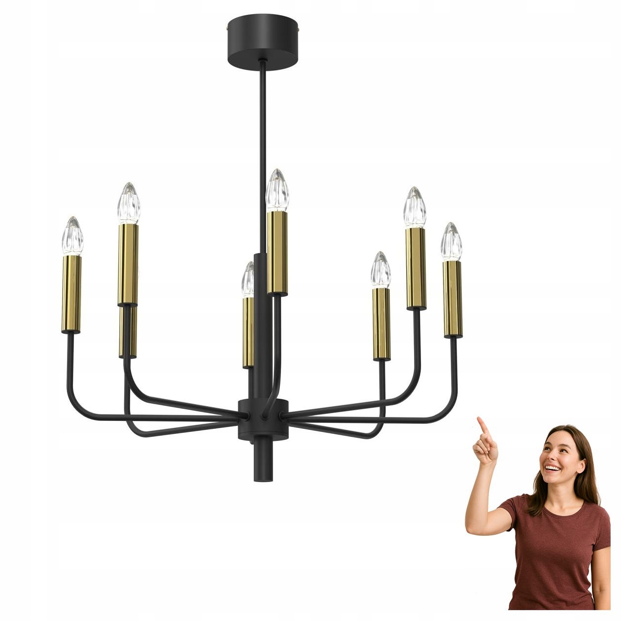 Osemramenný luster Akasya 4280 Luminex