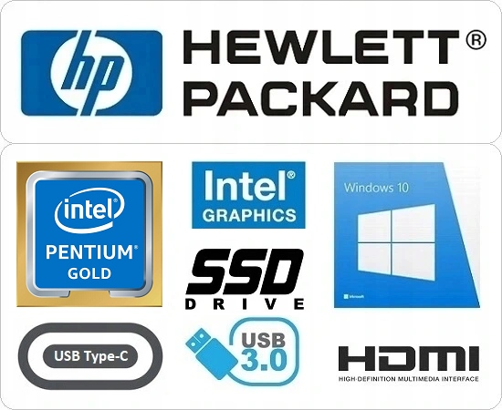 HP 15-DW1083WM 15.6 Pentium 4GB SSD128GB W10 Odświeżanie matrycy 60 Hz