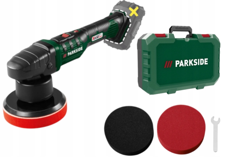 Akumulatorowa polerka z regulacją Parkside Ppma 20-Li C4 150 mm walizka pad