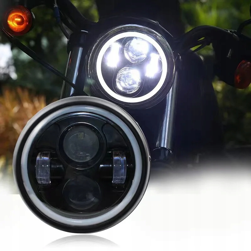 WYSOKA JAKOŚĆ REFLEKTOR LAMPA PRZÓD MOTOCYKLOWA LED 7IN - UNIWERSALNY Waga produktu z opakowaniem jednostkowym 0.63 kg