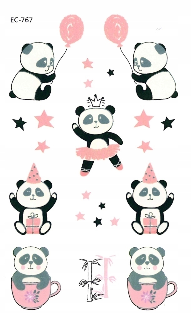 

Tatuaże zmywalne dla dzieci Panda EC767