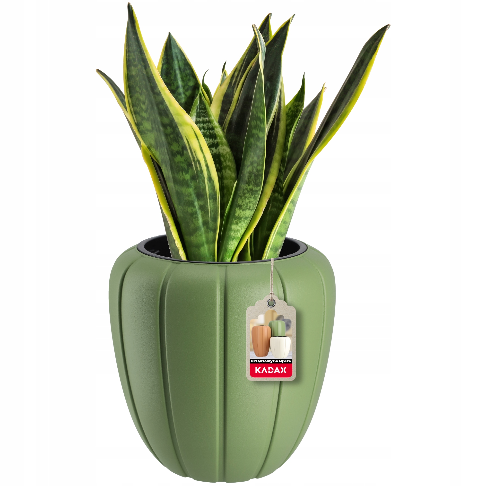 

Donica Doniczka Na Kwiaty + Wkład 3D Zielona 40cm