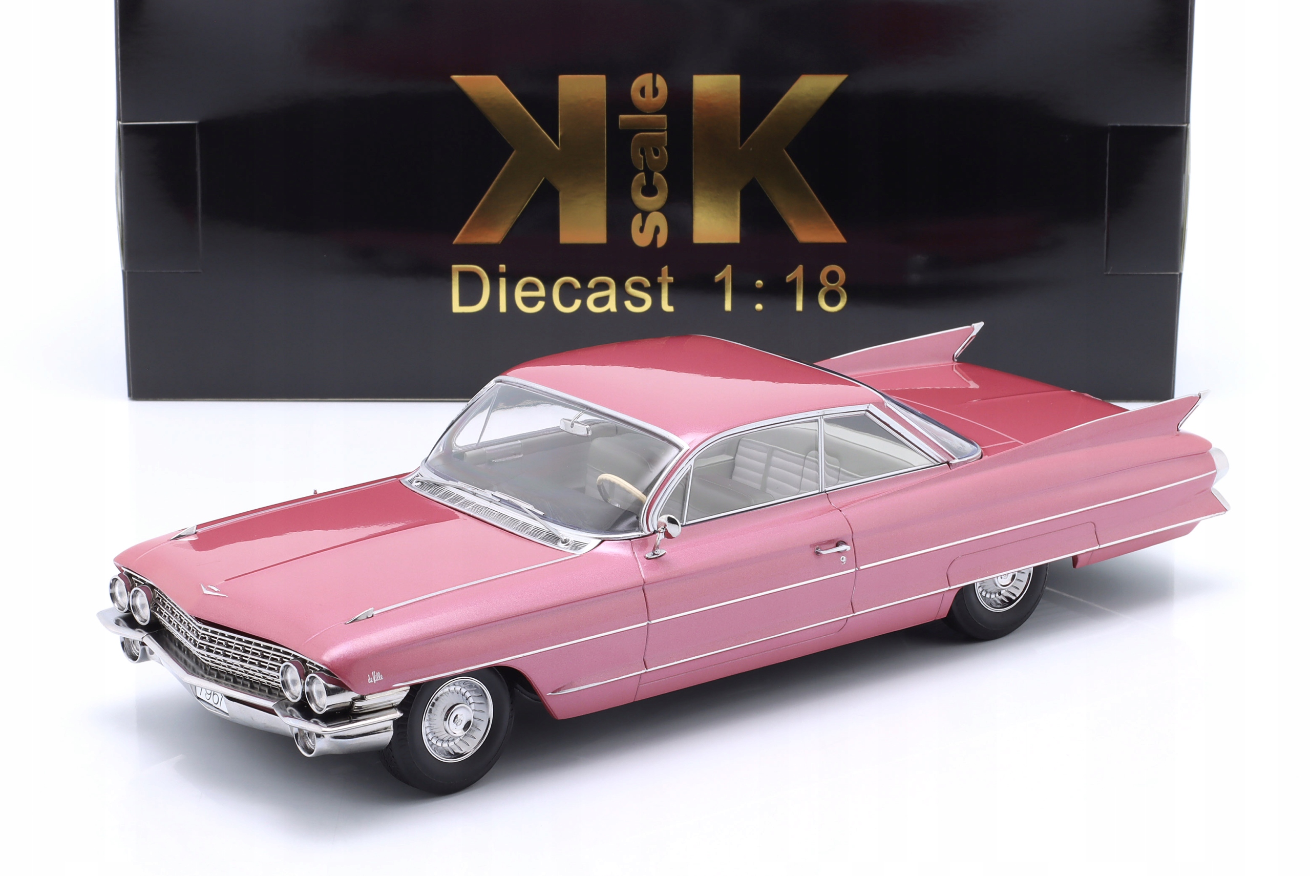 Kk Scale Cadillac Series 62 Coupe DeVILLE 1961 Pink metalíza 1:18