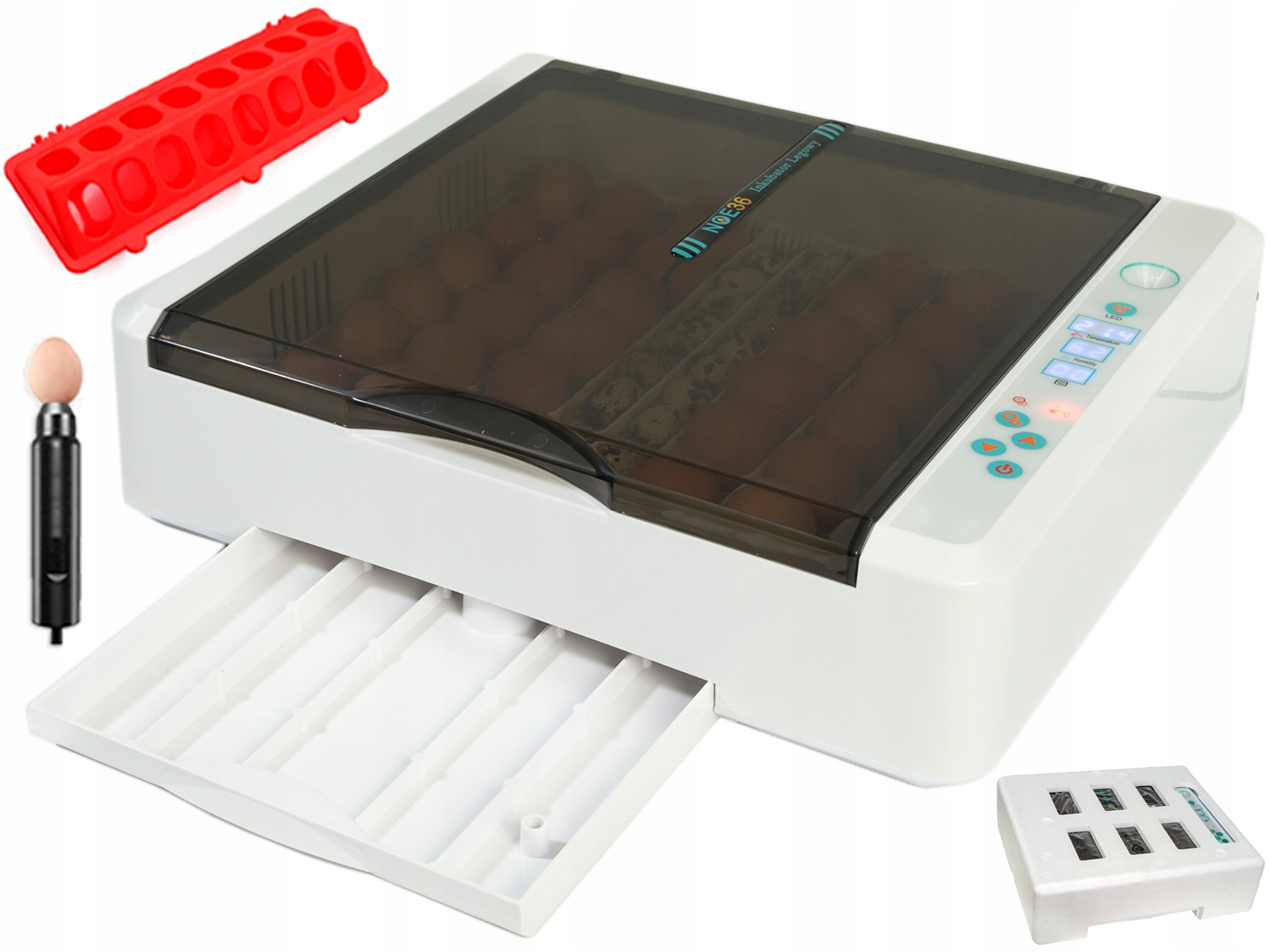 INKUBATOR AUTOMATYCZNY NOE36 do DROBIU na 36 JAJ KURZYCH INDYCZYCH GĘSICH