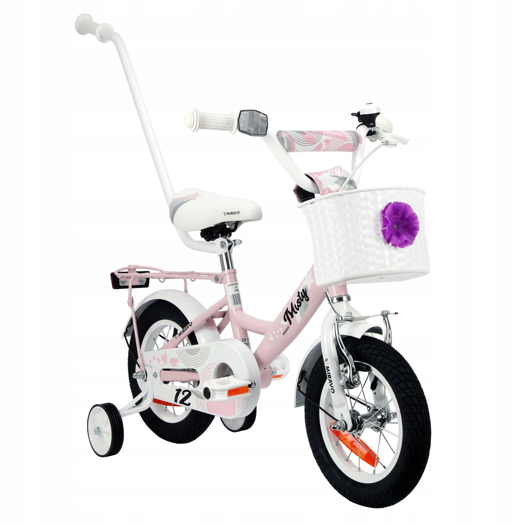 Rowerek Dziecięcy 12 Cali Rower Dla Dziewczynki Koszyk I Prowadnik