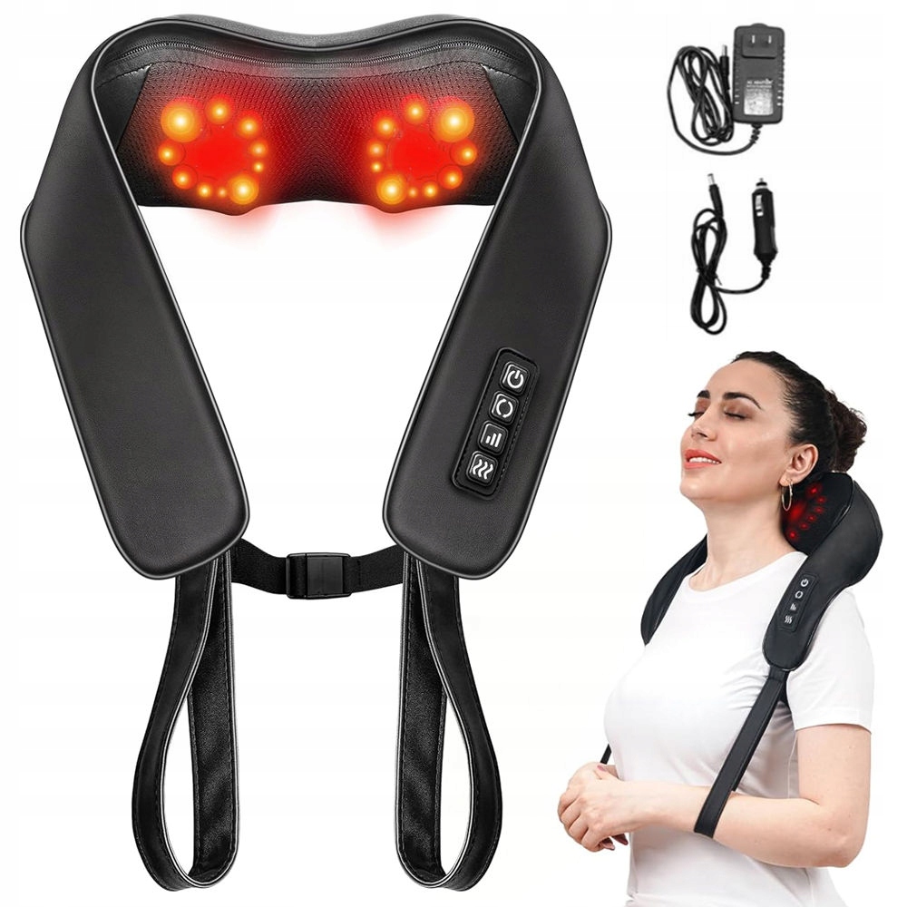 Masażer Do Szyi Karku Ciała Stóp Pleców Shiatsu Pas Masujący Grzejący
