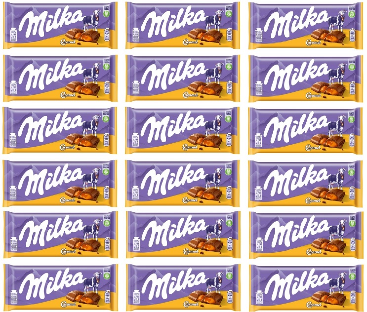 Levně 18x 100g Milka karamelová čokoláda v krabičce
