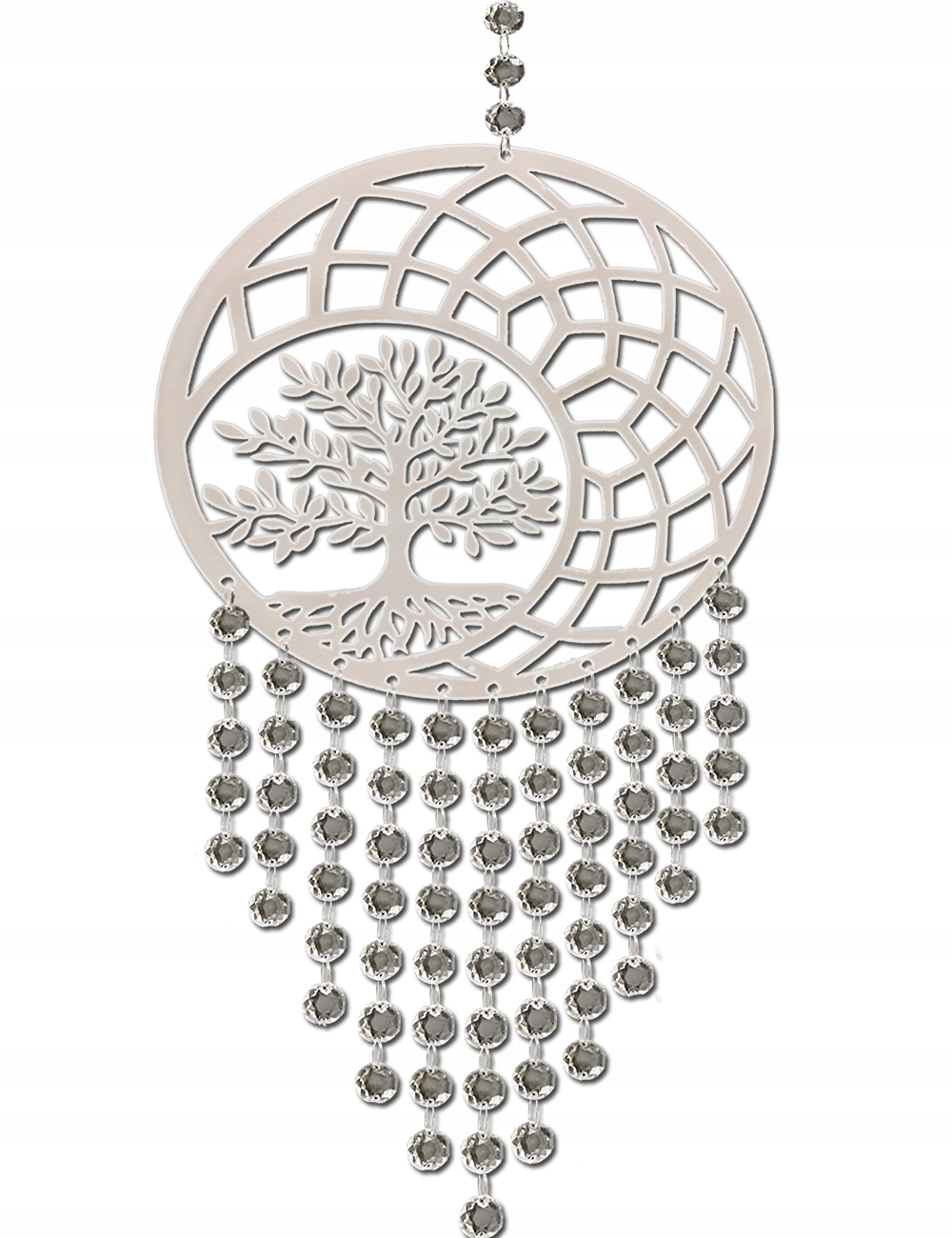 PANEL łapacz mandala 60cm OZDOBA NA OKNO KORALIKI