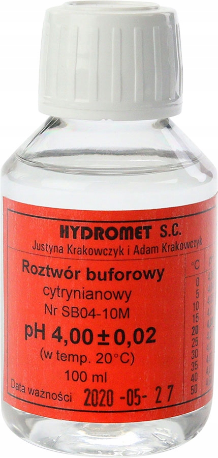 

Hydromet Roztwór buforowy pH 4 100 ml Płyn do Sond