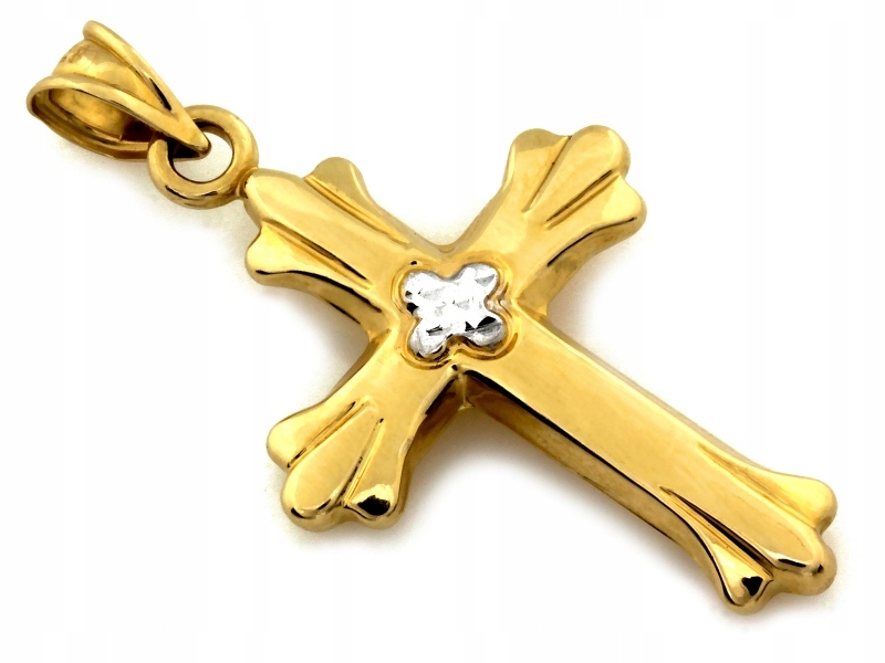 Zlatý Přívěsek Křížek 585 14k, váha 1.05 g, přívěsek na řetízek jako dárek