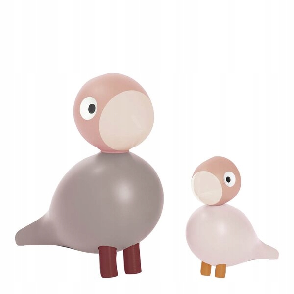 Kay Bojesen Songbird Drevený vtáčik Biely LIV & Lykke 2 Ks Ružový