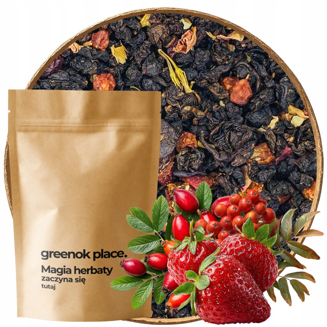 Čaj Oolong Black Jahodový Zahrada 1000 g jahoda lyofilizovaná 1 kg