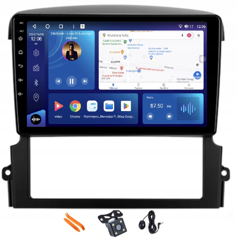 Rádio Android Navigácia Qled 2K Carplay Lte Gps 128GB Kia Sorento 1 02-11