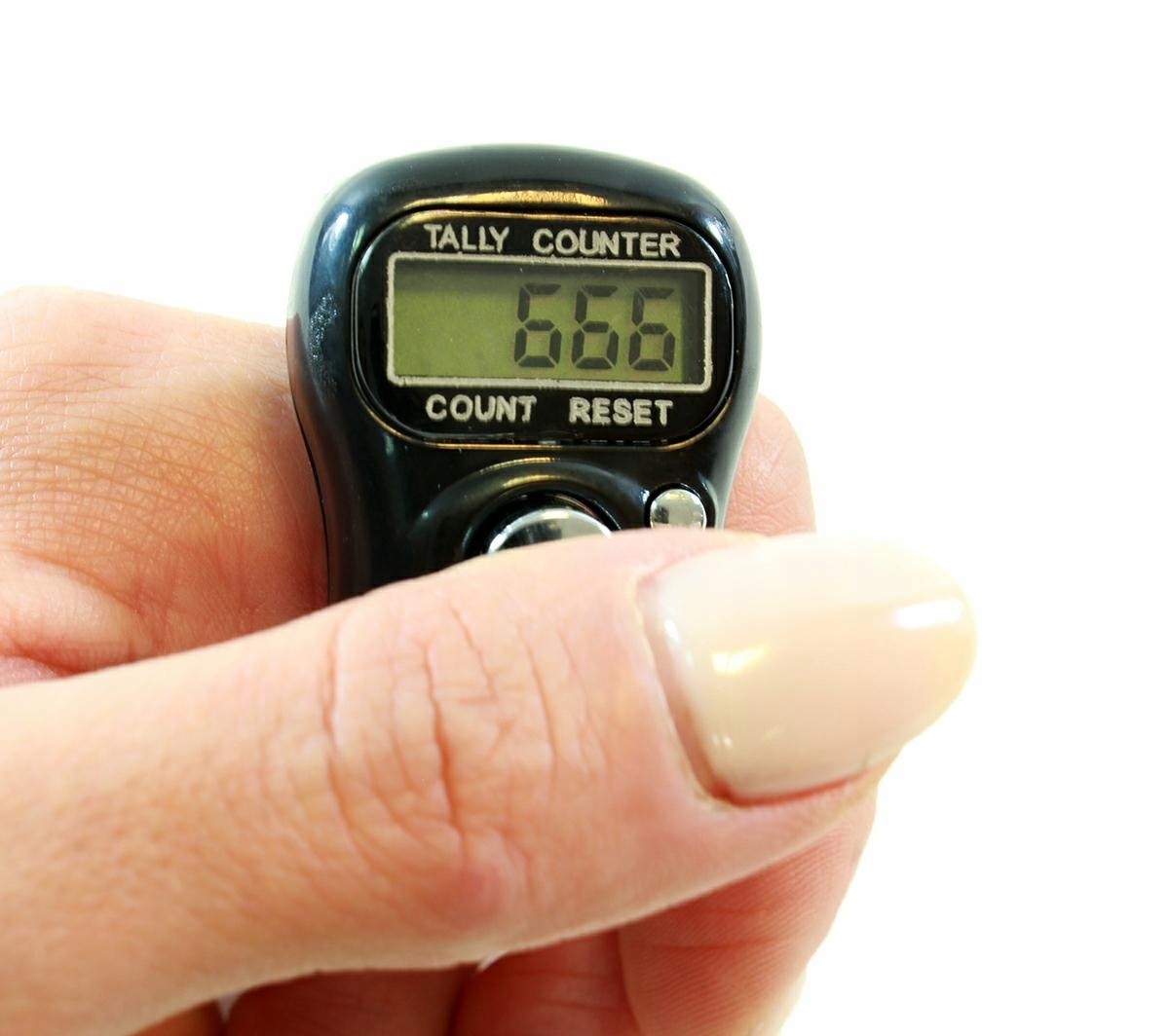 Klikacz kliker ręczny licznik pedometr ELEKTRONICZNY LICZNIK NA PALEC EAN (GTIN) 5907621814847