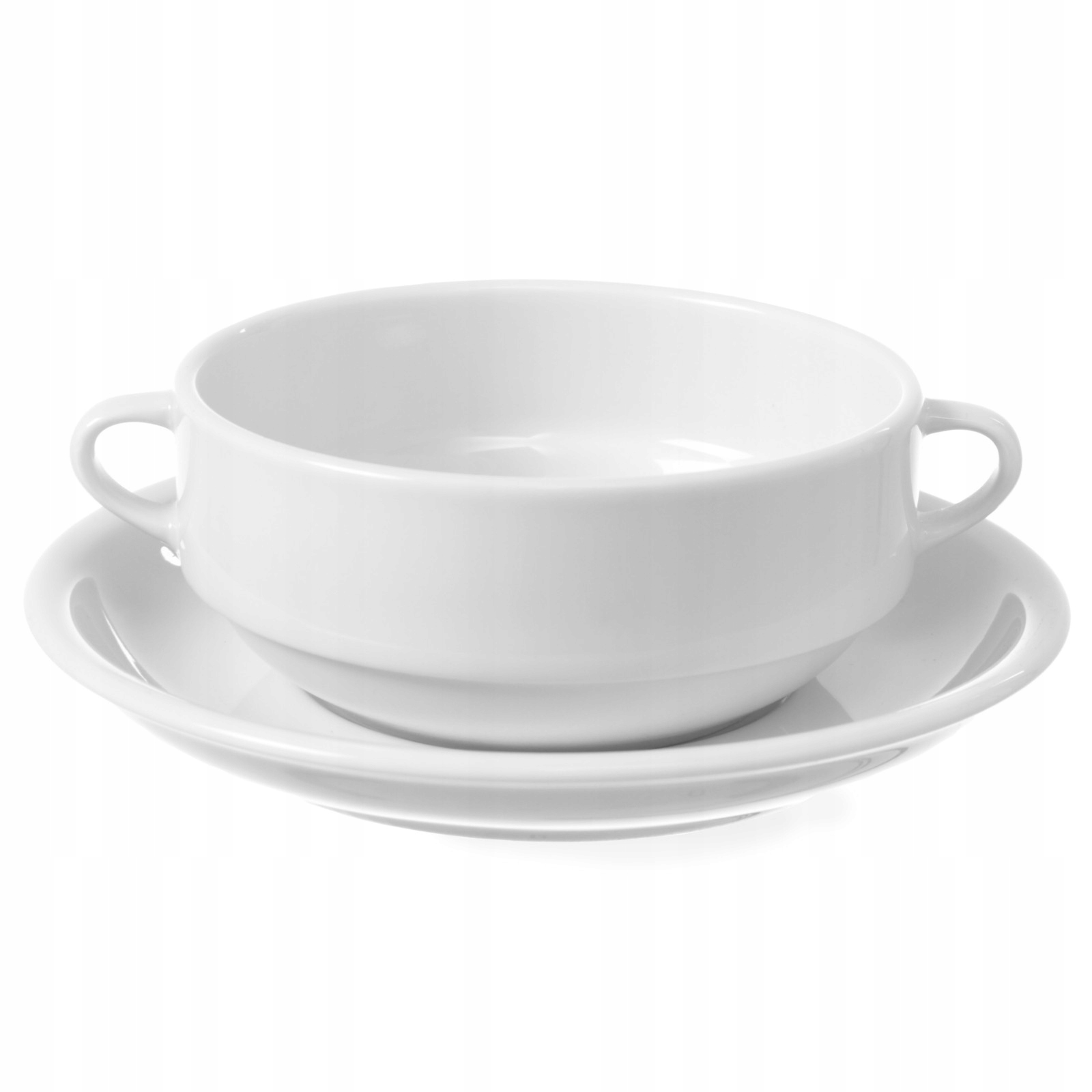Biely porcelánový vývar Optima 380 ml, sada 12ks Hendi 770924