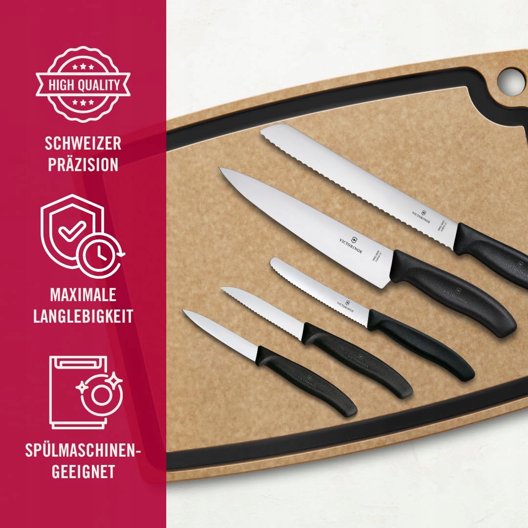 VICTORINOX Swiss Classic Zestaw Noży Kuchennych 5 Części Czarny — miniatura 5