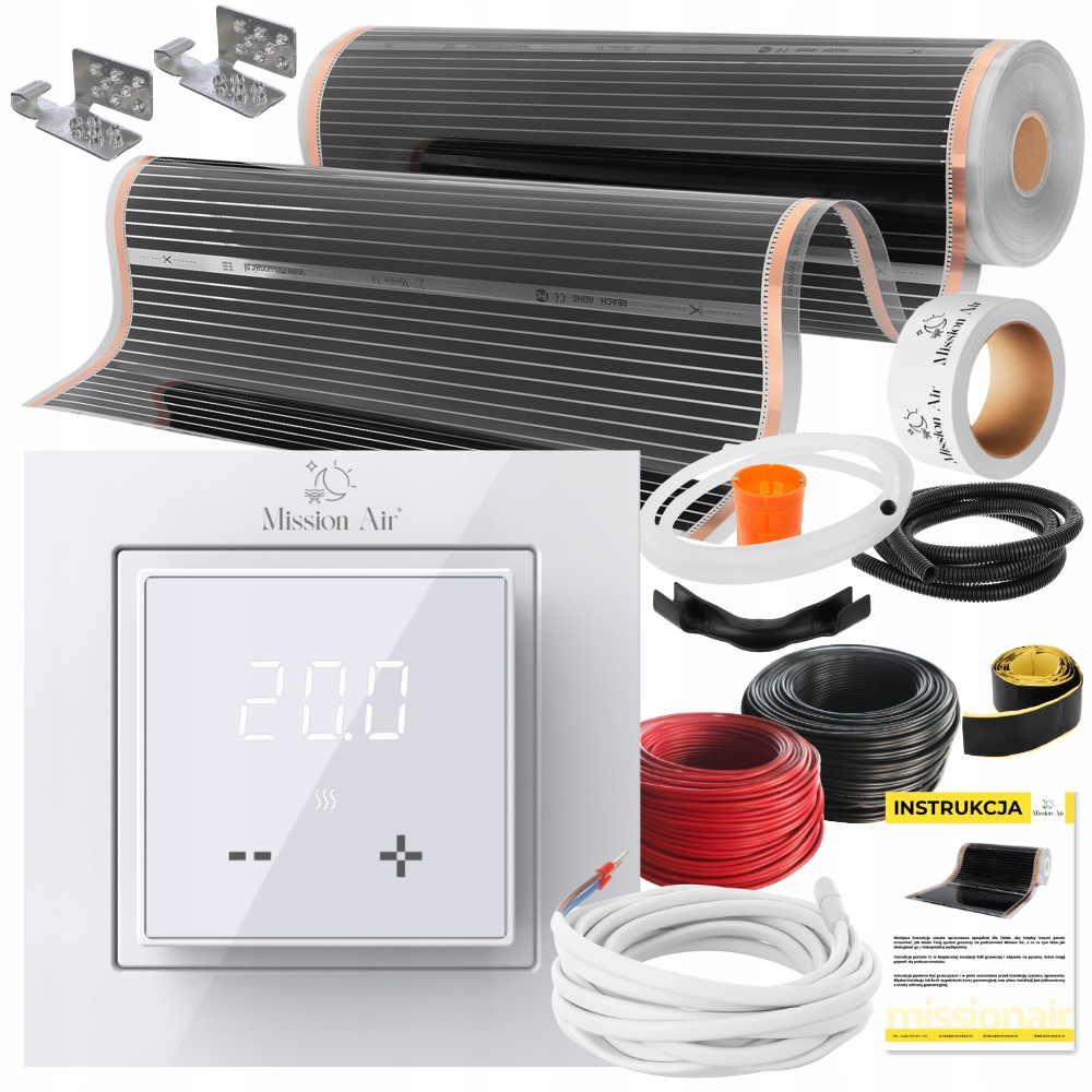 Set Mission Air Fólia vyhrievacia podložka Infračervená 100 cm A 14 m² 160 W/m² Ptc