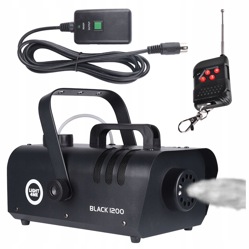 LIGHT4ME Black 1200 Wytwornica Dymu Mgły 850W Pilot Przew+rf 0,8L 340M3/MIN