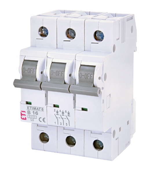 Nadproudový jistič 3P B 16A Eti