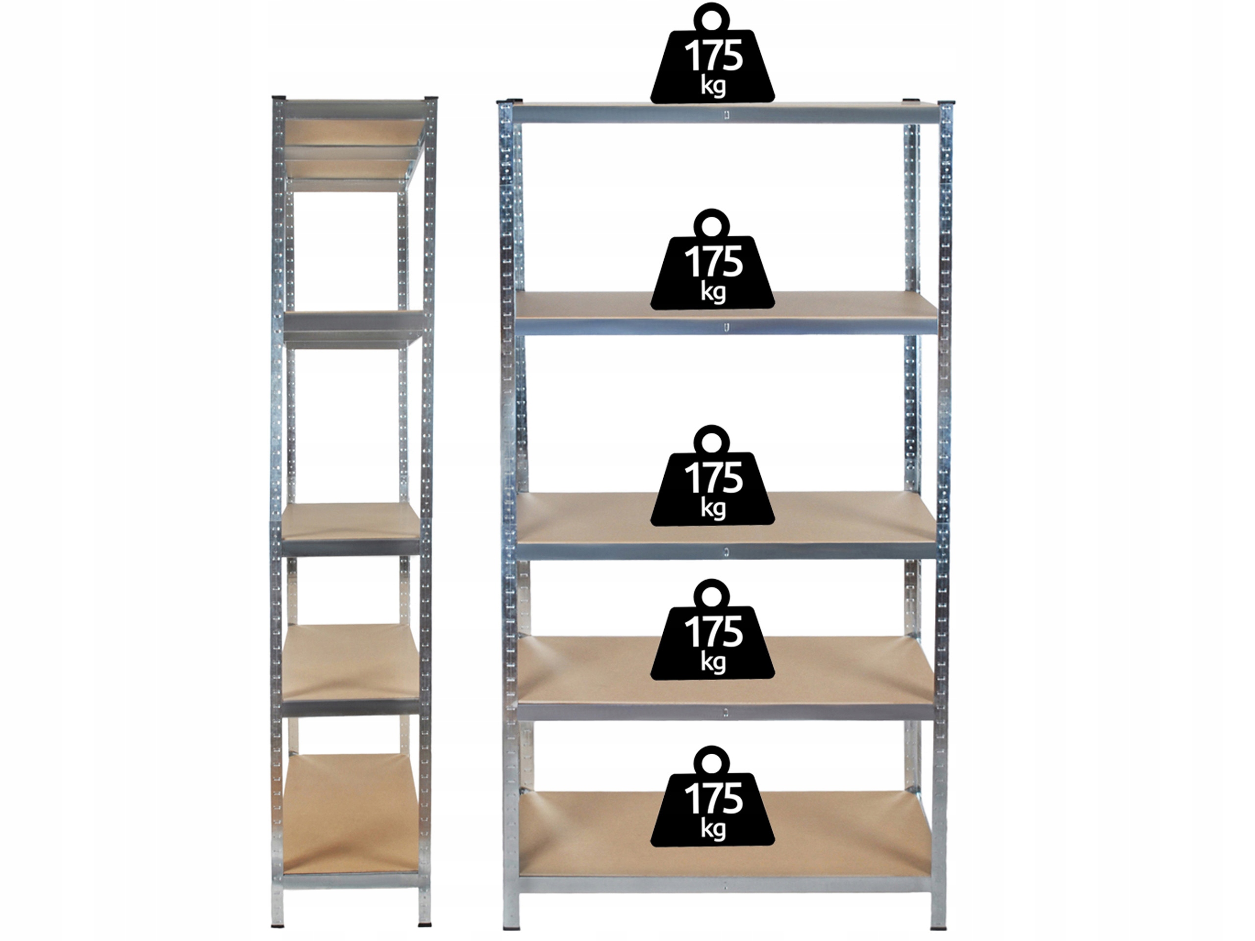 REGAL WARSZTATOWY MAGAZYNOWY 875KG 180x90x40 5P