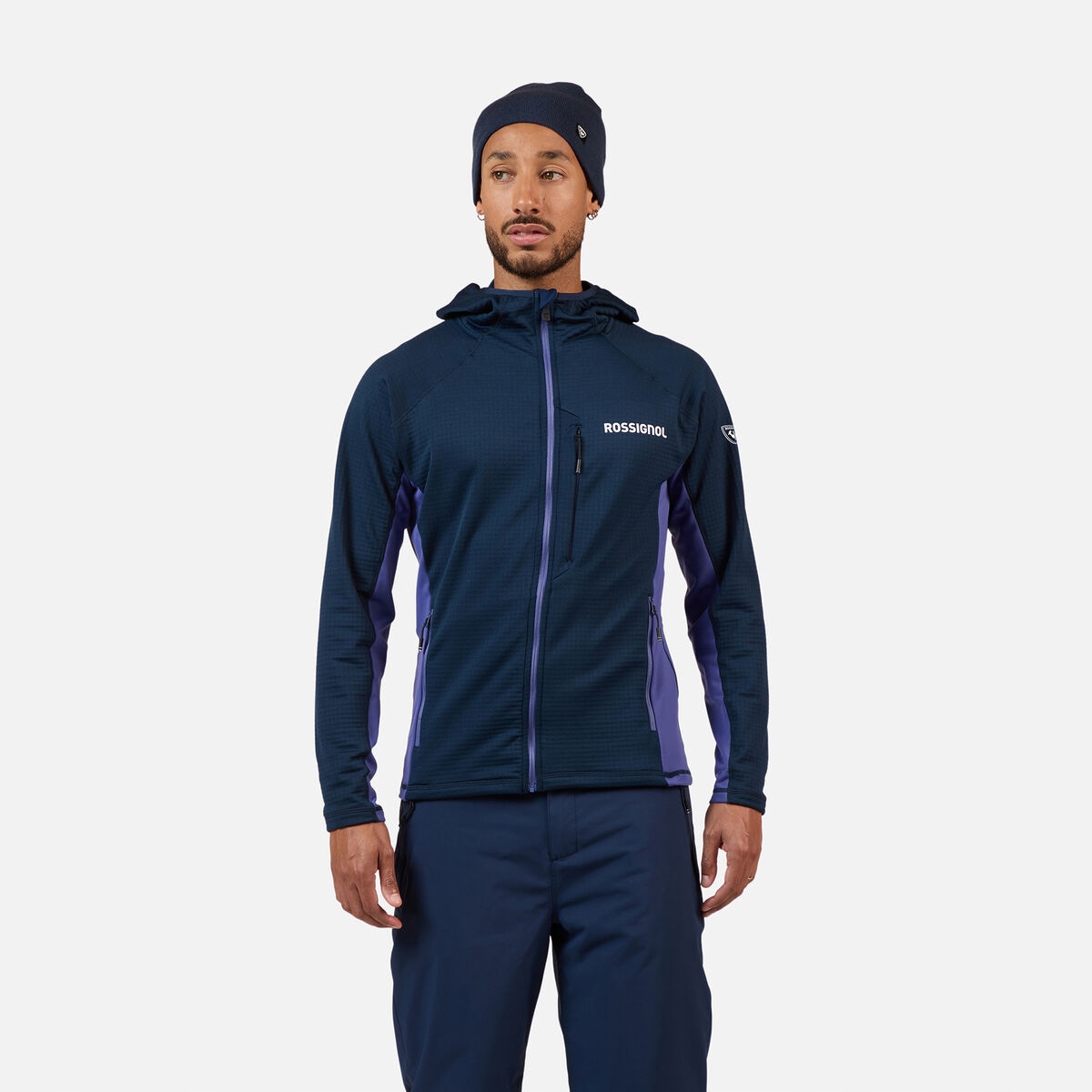 Rossignol Mikina Blackside MIX Fzh Fleece tmavě modrá