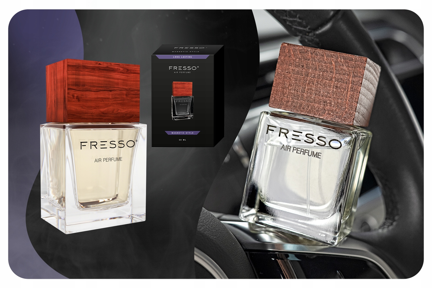 FRESSO Magnetic Style PERFUMY SAMOCHODOWE zapach Rodzaj atomizery