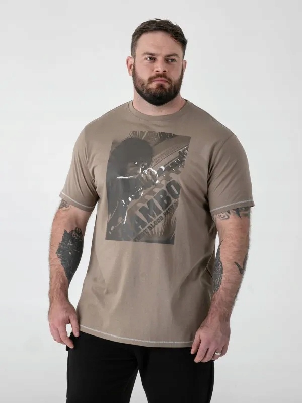 Tričko Pánské Licencované 'rambo' JARRETT-D555 Velké velikosti 4XL