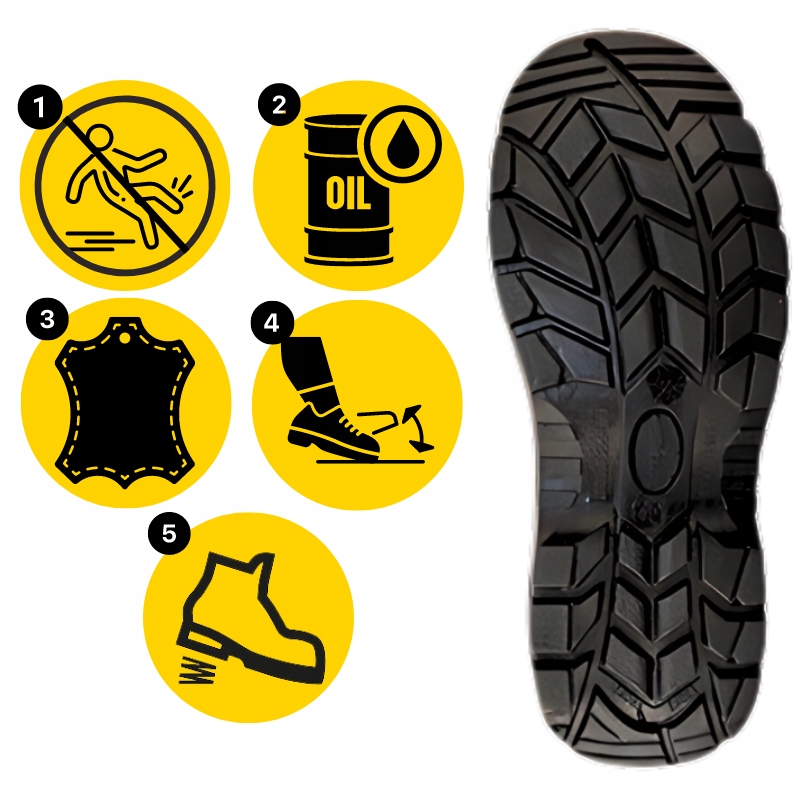 Buty robocze męskie ochronne TRZEWIKI ROBOCZE z NOSKIEM BHP skórzane r. 43 Kod producenta Trzewiki buty robocze męskie z podnoskiem BHP