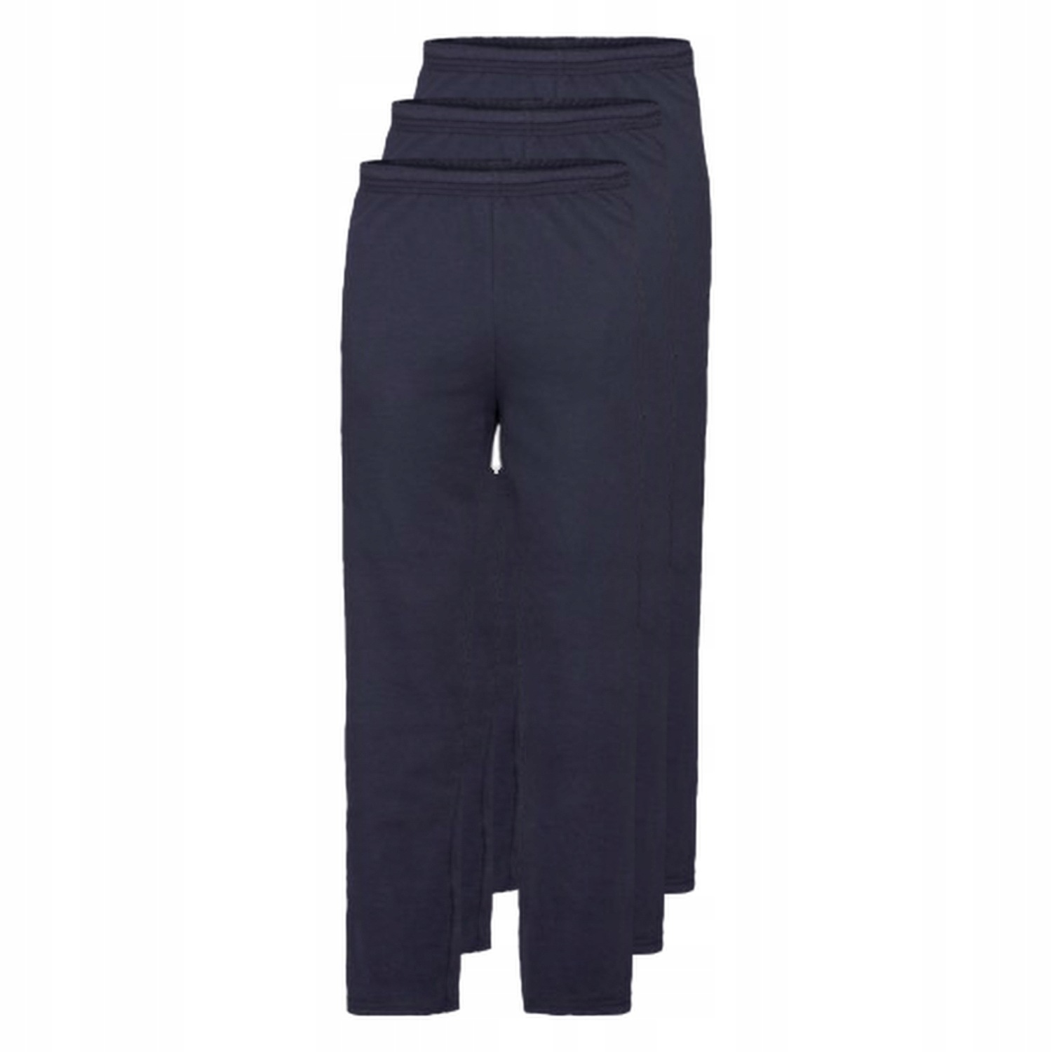 3x Pánské lehké otevřené kalhoty Fruit of the Loom tmavě námořnická modrá L