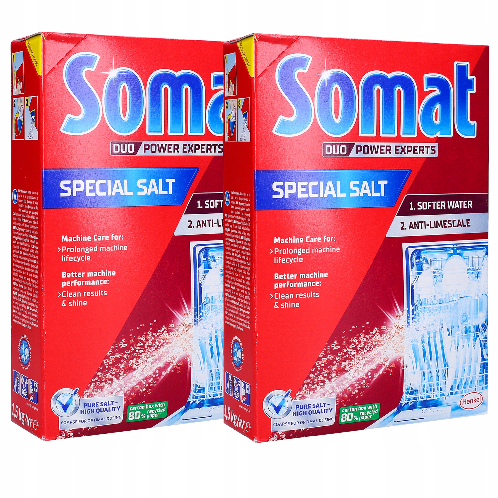 

2szt Sól do zmywarki gruboziarnista Somat 1,5 kg