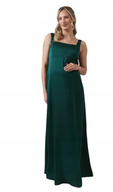 Pobřežně Zelené Šaty Maxi Šaty S Čtvercovým Výstřihem 44 Hke