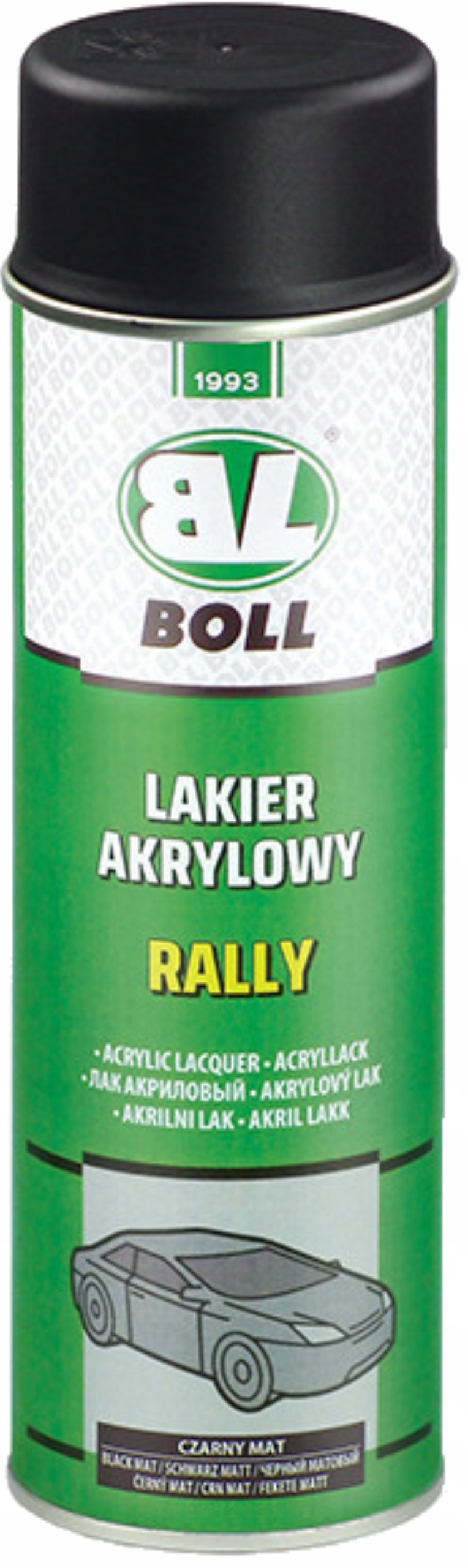 Boll Lakier Akrylowy Czarny Mat Spray 500 ML