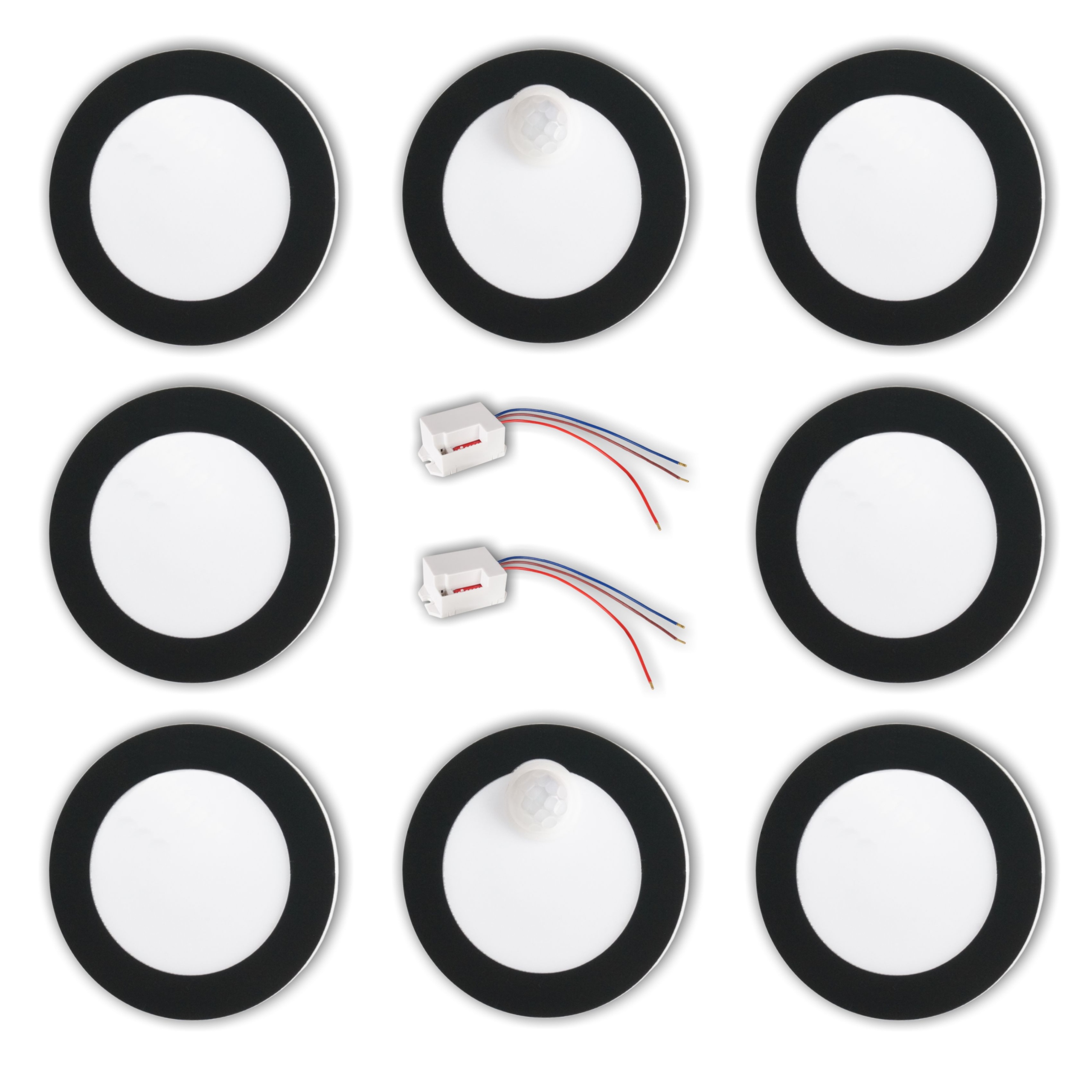 

Zestaw 6x Oprawa Schodowa Okrągła Czarna 2xCzujnik