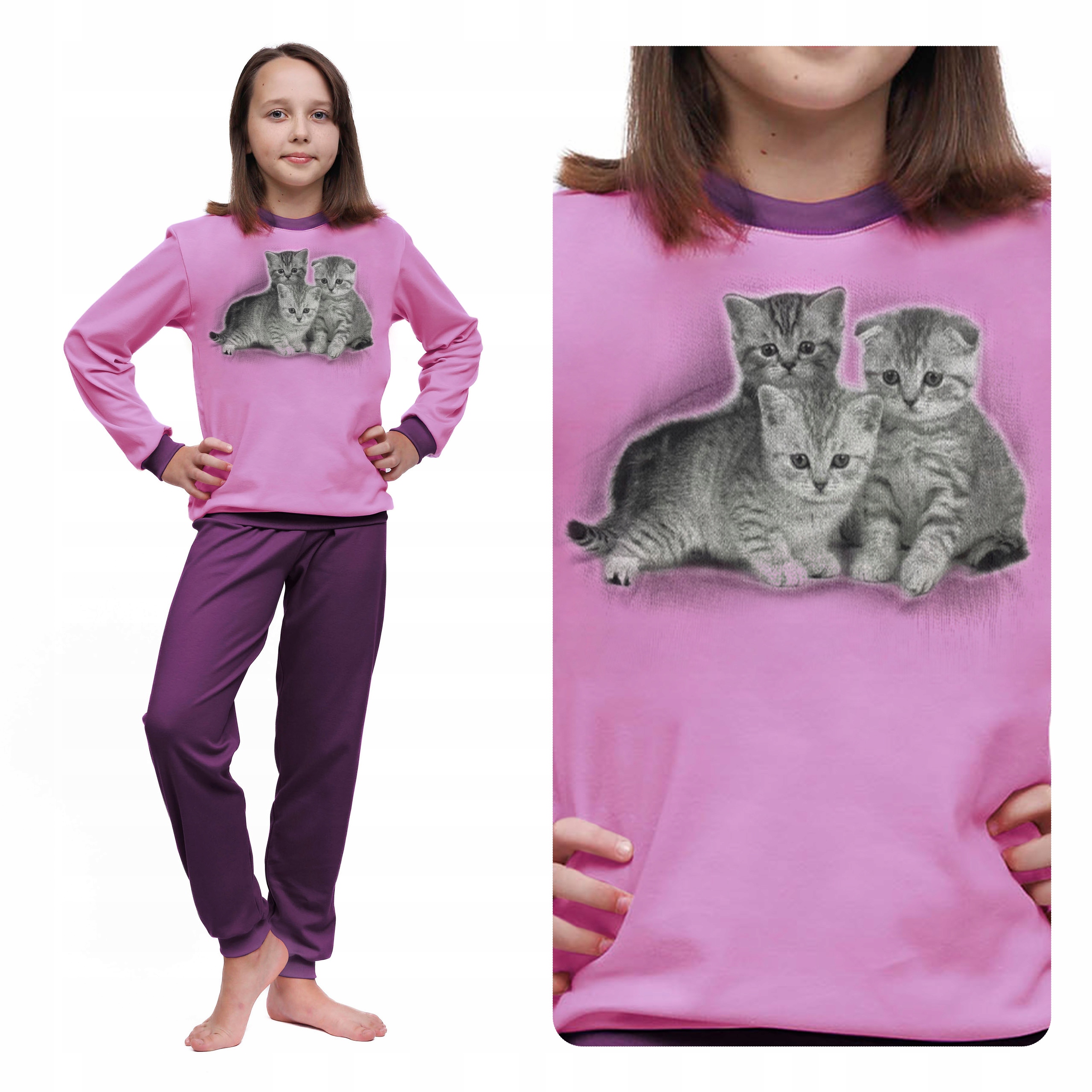 

Piżama Dziewczęca Z Nadrukiem Baweniana ROZMIAR128