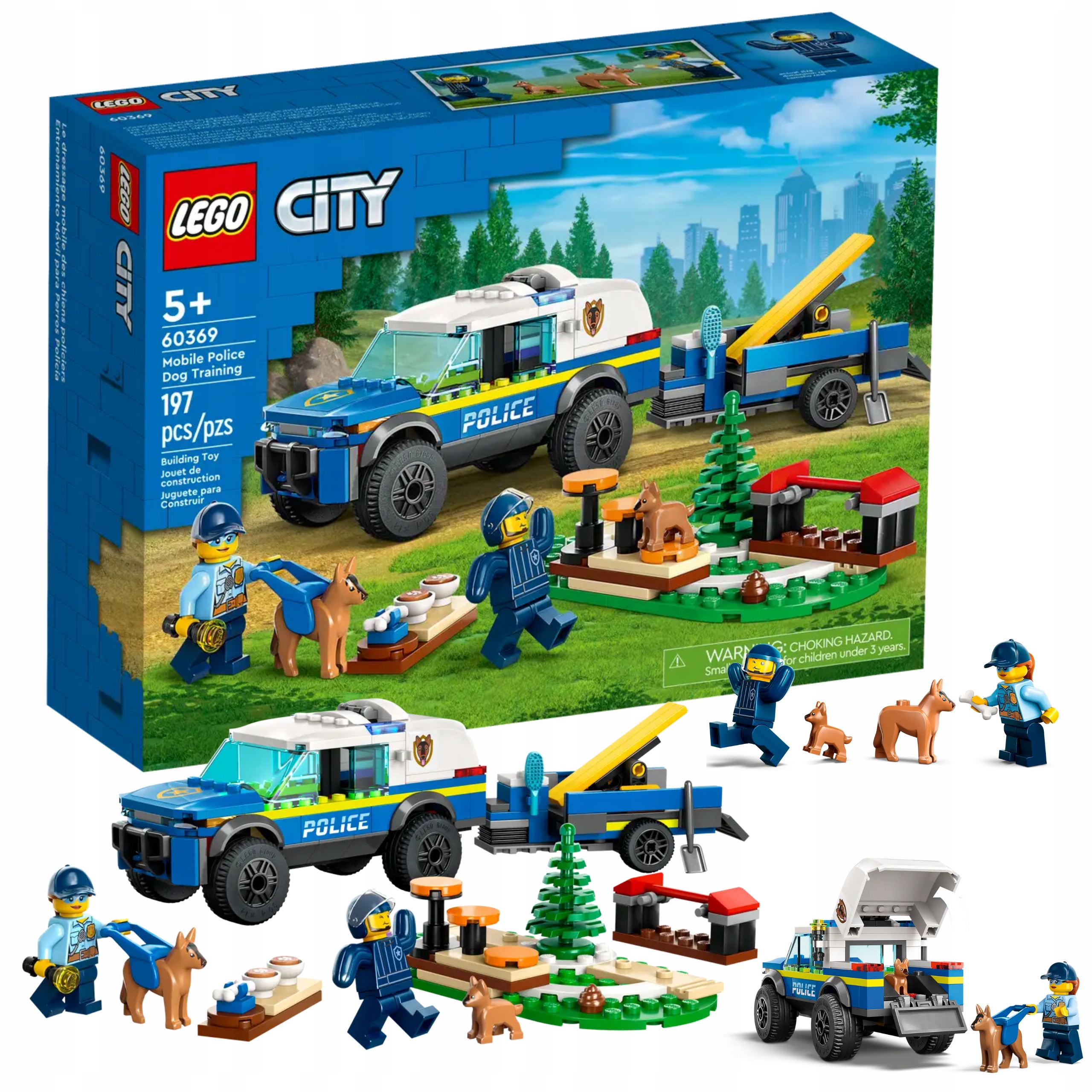 Lego City 60369 Szkolenie Psów Policyjnych Samochód Policja Radiowóz