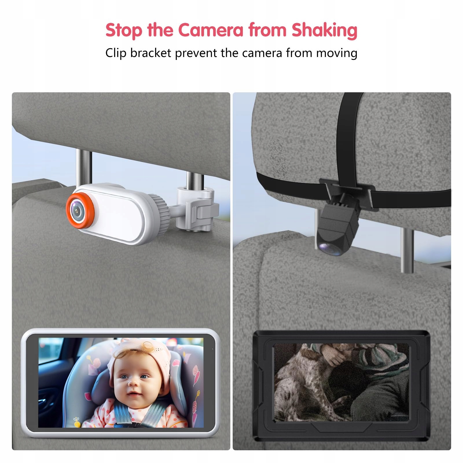 LUCKVIEW Kamera Samochodowa Dla Dzieci HD 1080P 360° 5.2'' Wyświetlacz — miniatura 4