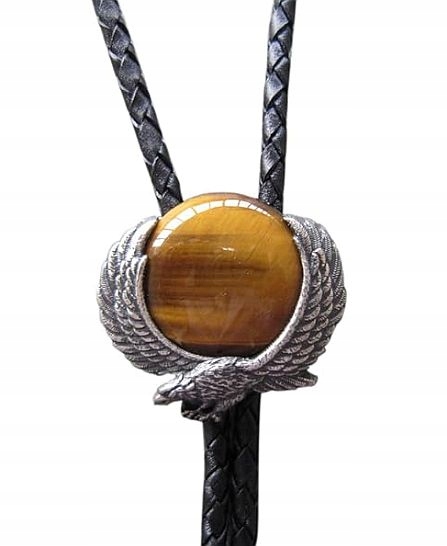 Orel s kamenem Oko Tygra kravata bolo western pecionka přírodní kůže